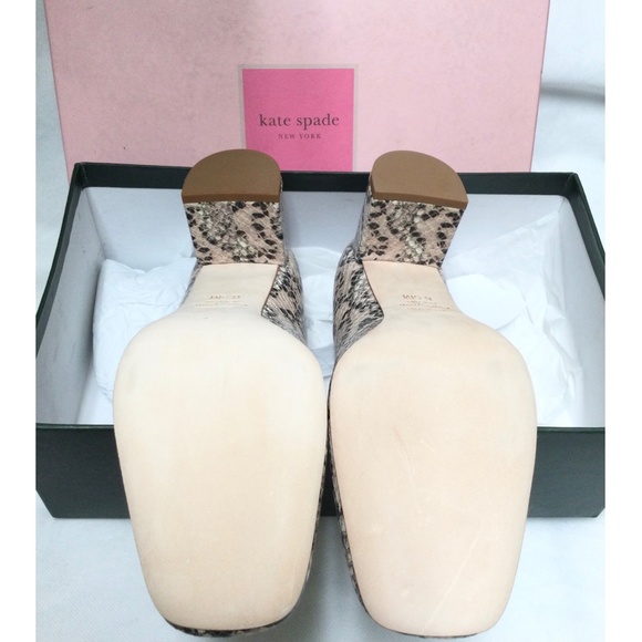 Kate Spade Kylah Pale Vellum Leather Snake Pumps - Picture 13 of 15
